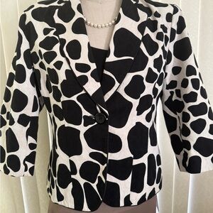Julie Mitchell Monochrome Abstract Blazer